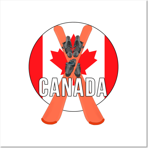 Cool Ski Flag of Canada Wall Art by DiegoCarvalho